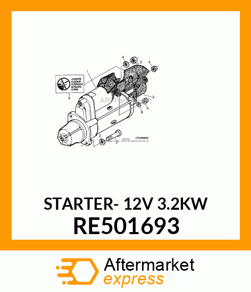 STARTER MOTOR KIT RE501693