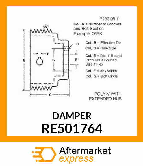 PULLEY WITH DAMPENER RE501764