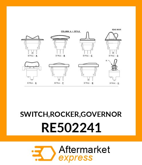 SWITCH,ROCKER,GOVERNOR RE502241