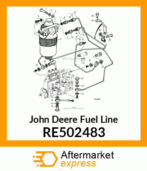 FUEL LINE, LEAK OFF RE502483