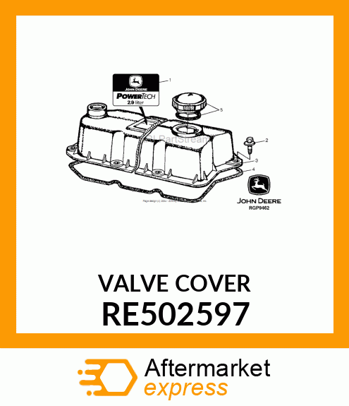 COVER,ROCKER ARM RE502597