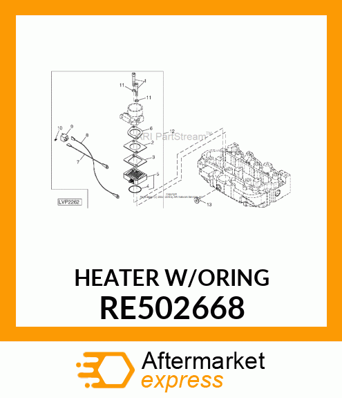 HEATER, AIR 12 V PHILLPS amp; TEMRO RE502668