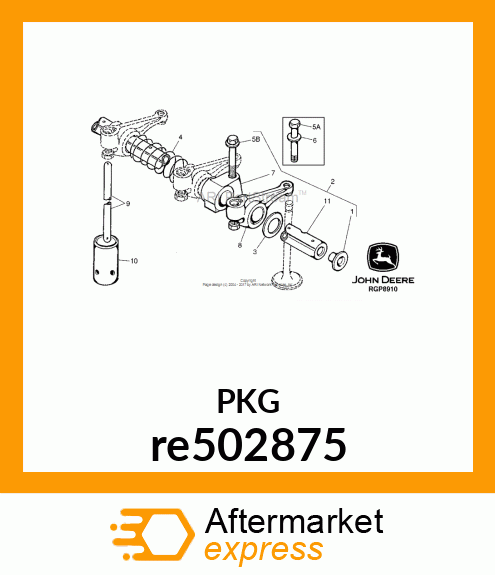 ROCKER ARM SHAFT re502875