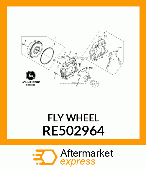 FLYWHEEL, STATICALLY BALANCED RE502964