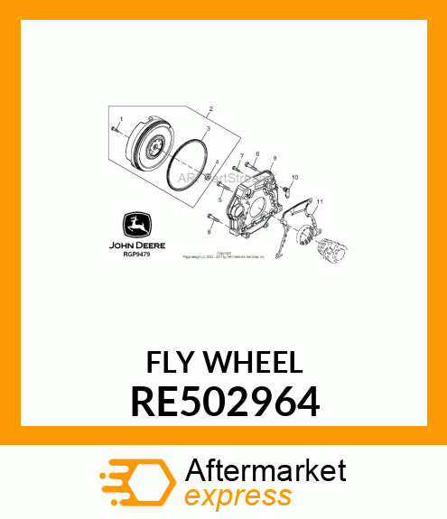 FLYWHEEL, STATICALLY BALANCED RE502964