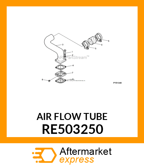 AIR FLOW TUBE RE503250