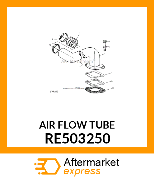 AIR FLOW TUBE RE503250