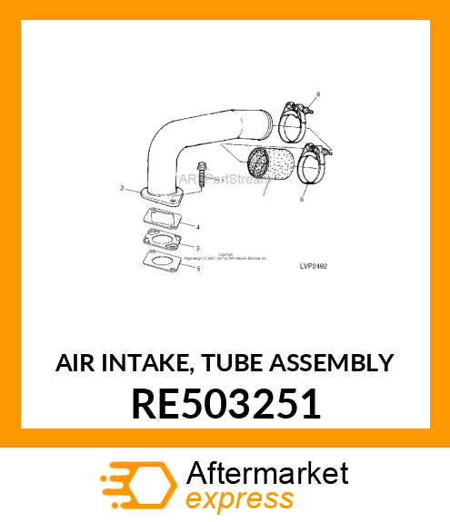 AIR INTAKE, TUBE ASSEMBLY RE503251