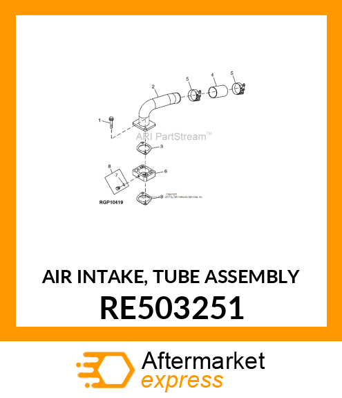 AIR INTAKE, TUBE ASSEMBLY RE503251