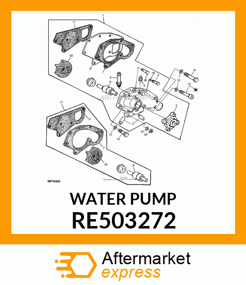 WATER PUMP RE503272