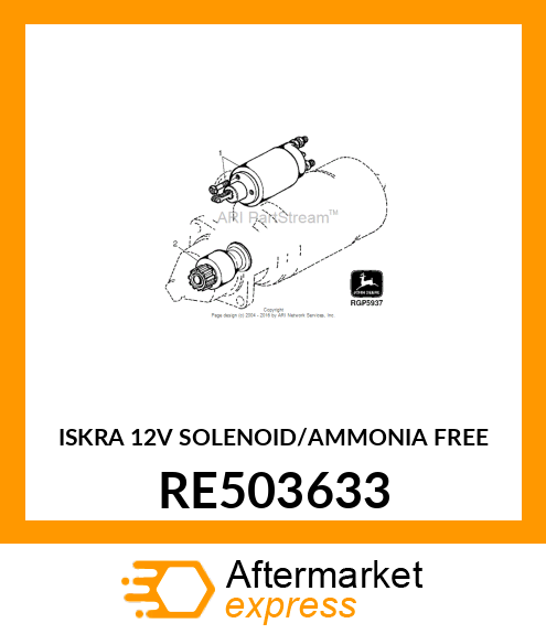 ISKRA 12V SOLENOID/AMMONIA FREE RE503633