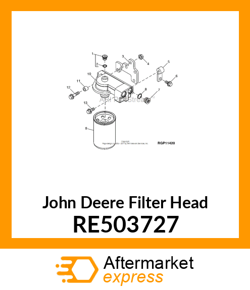 FILTER HEAD RE503727