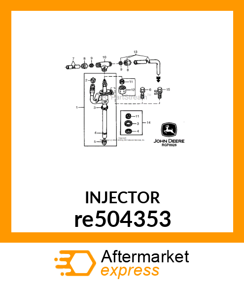 NOZZLE, FUEL INJECTION re504353