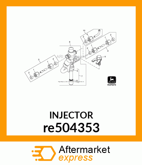 NOZZLE, FUEL INJECTION re504353