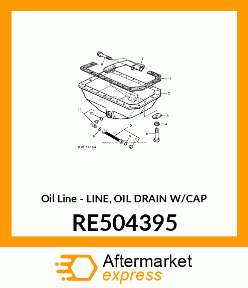 Oil Line - LINE, OIL DRAIN W/CAP RE504395