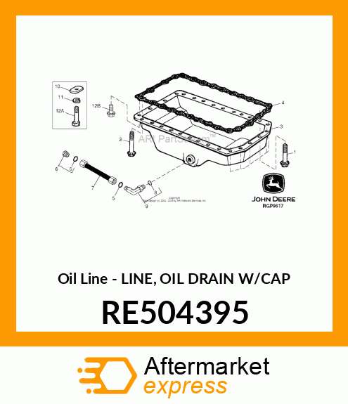 Oil Line - LINE, OIL DRAIN W/CAP RE504395