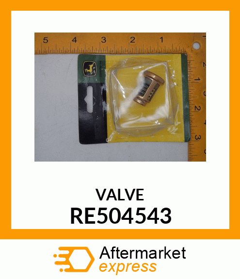 VALVE, OIL FILTER BYPASS RE504543