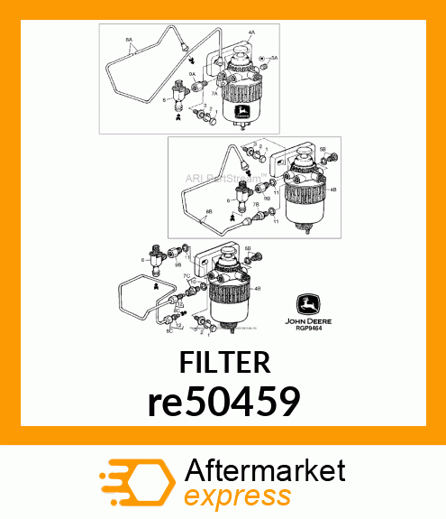 KIT,FILTRE A FUEL re50459