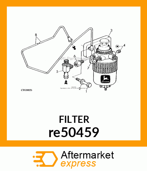 KIT,FILTRE A FUEL re50459