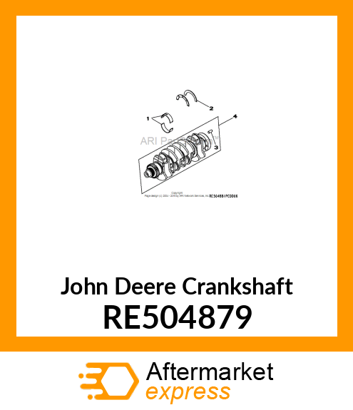 CRANKSHAFT, DYNAMICALLY BALANCED 4 RE504879