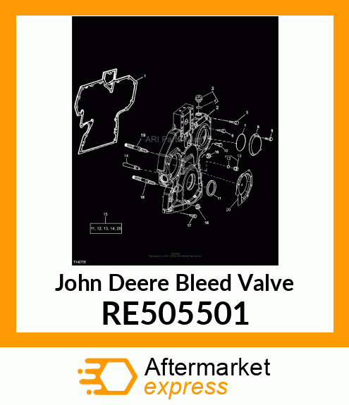 BLEED VALVE, OIL PRESSURE REGULATIN RE505501