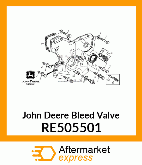 BLEED VALVE, OIL PRESSURE REGULATIN RE505501