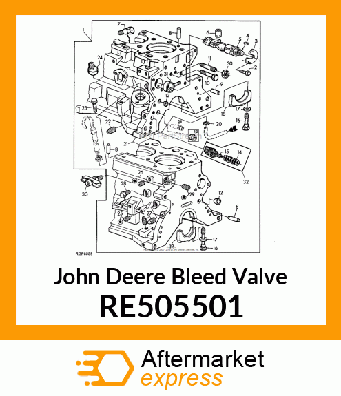 BLEED VALVE, OIL PRESSURE REGULATIN RE505501