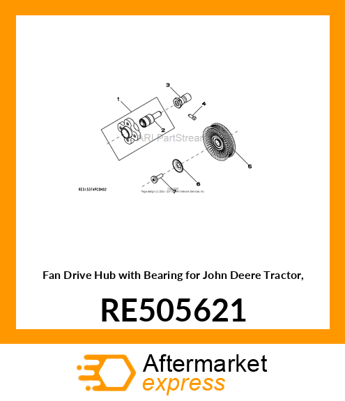 HUB, HUB ASSEMBLY RE505621