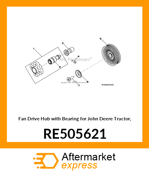 HUB, HUB ASSEMBLY RE505621