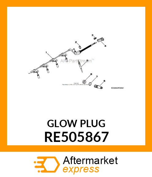 GLOW PLUG RE505867