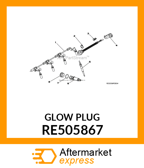 GLOW PLUG RE505867