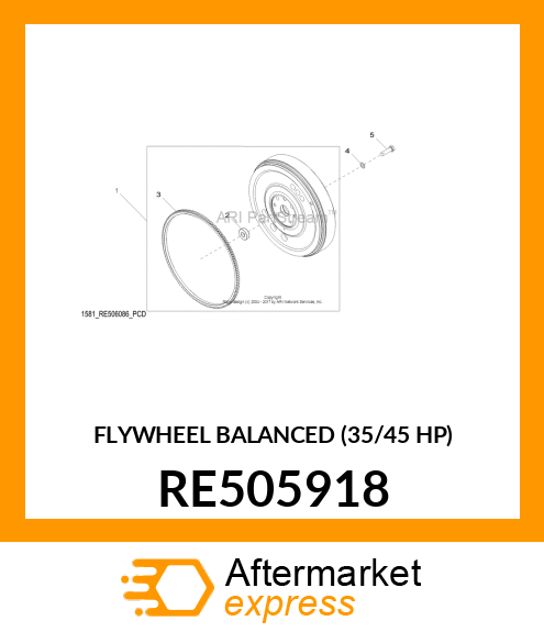 FLYWHEEL BALANCED (35/45 HP) RE505918