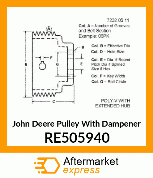 PULLEY WITH DAMPENER RE505940