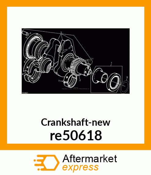 CRANKSHAFT,DYNAMICALLY BALANCED re50618