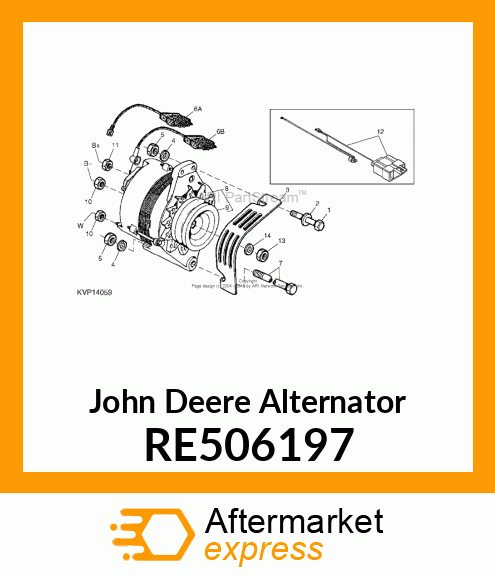 ALTERNATOR,ALTERNATOR, 55 AMP, MAGN RE506197