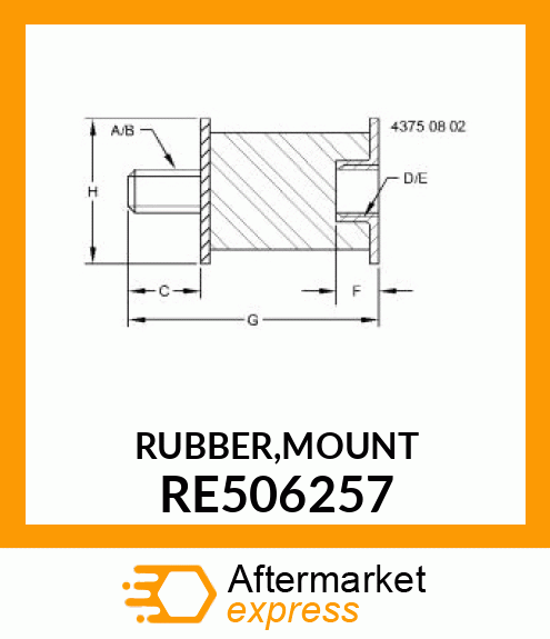 RUBBER,MOUNT RE506257