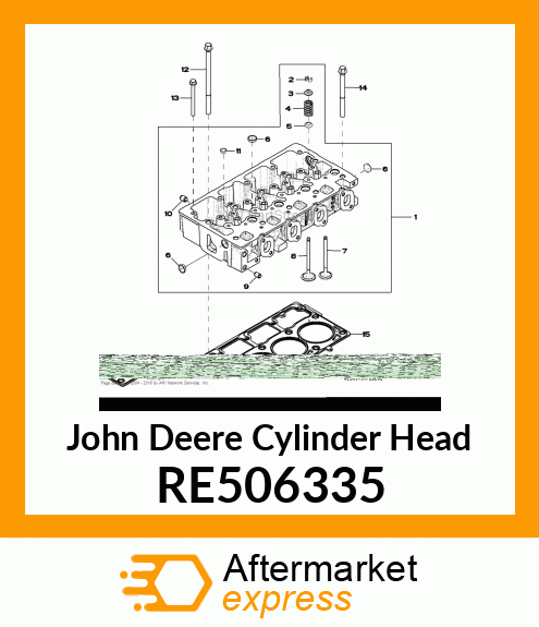 CYLINDER HEAD, WITH VALVES RE506335