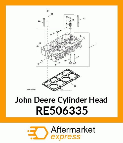 CYLINDER HEAD, WITH VALVES RE506335