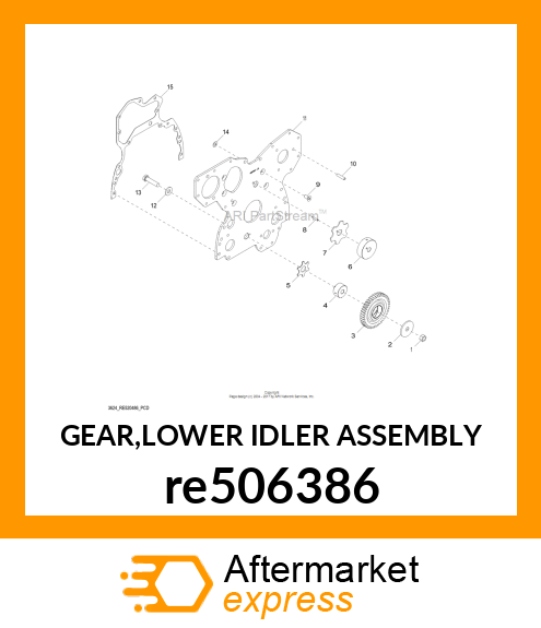 GEAR,LOWER IDLER ASSEMBLY re506386