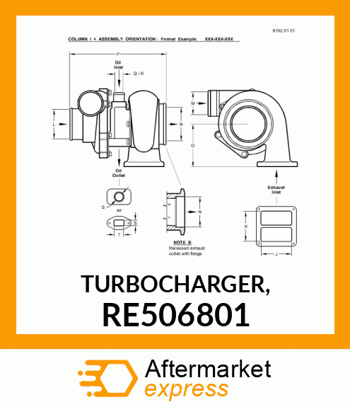 TURBOCHARGER, RE506801