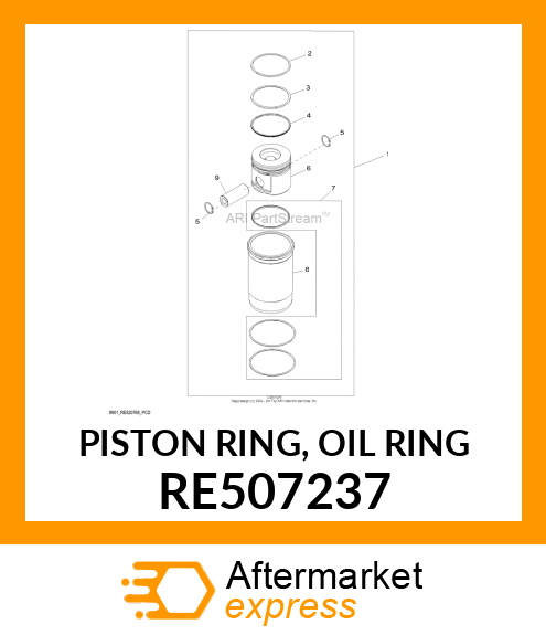 PISTON RING, OIL RING RE507237