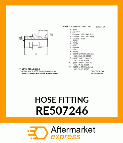 HOSE FITTING RE507246