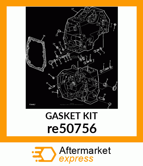 GASKET KIT, UTILITY TRACTOR CL HSG re50756