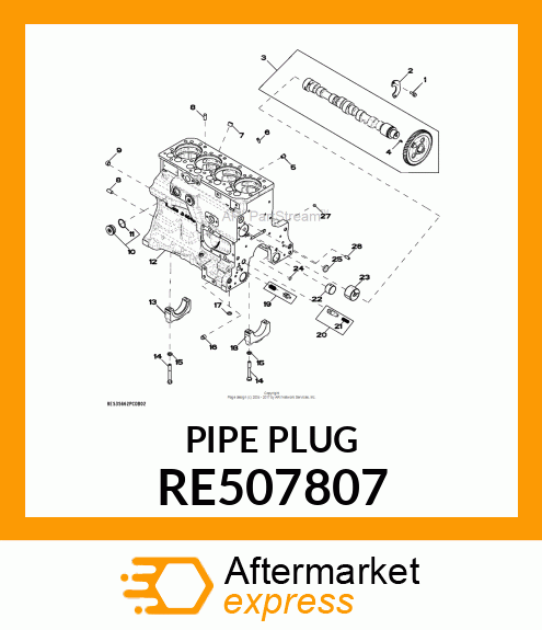 PIPE PLUG, 1/4 RE507807