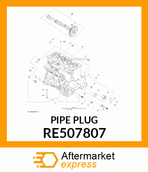 PIPE PLUG, 1/4 RE507807