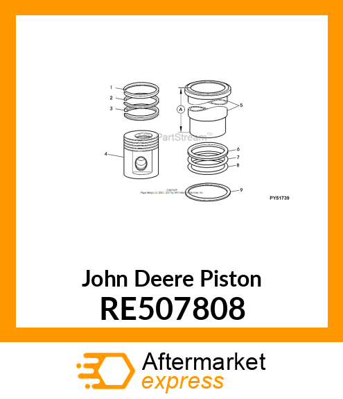 PISTON, DIA.106,5 A.N RE507808