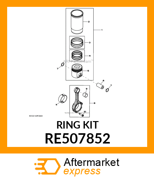 PISTON RING KIT RE507852