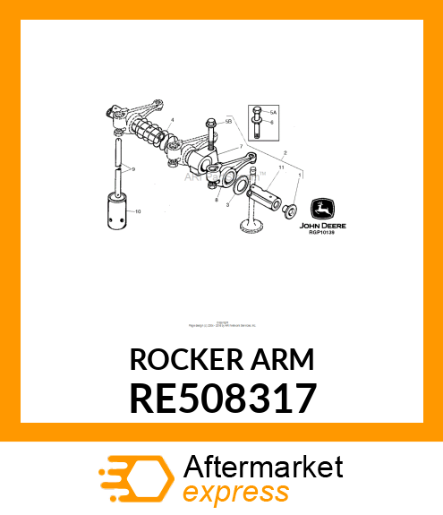 ROCKER ARM, WITH ADJUSTING SCREW RE508317