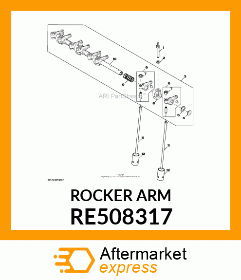 ROCKER ARM, WITH ADJUSTING SCREW RE508317