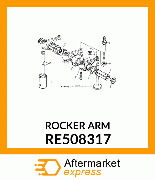 ROCKER ARM, WITH ADJUSTING SCREW RE508317